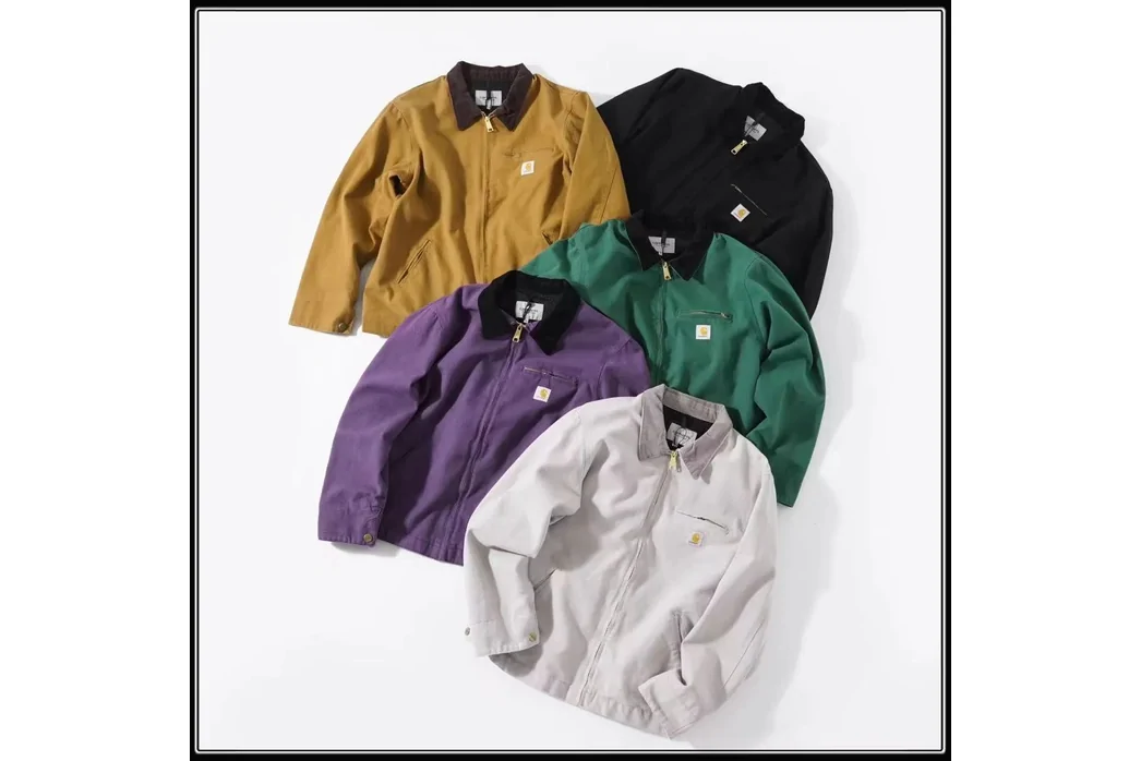 Six jackets laid flat, the category where volume beats weight